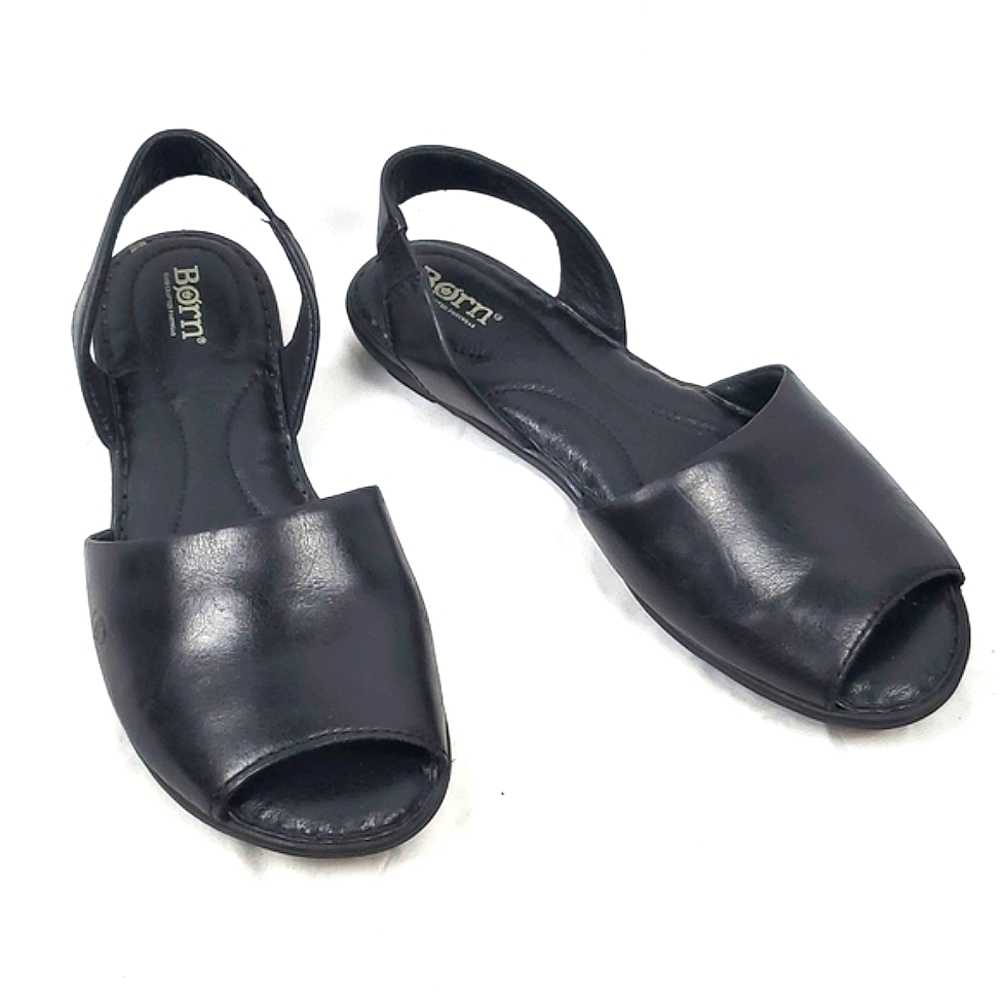 Born Trang Black Leather Sandals